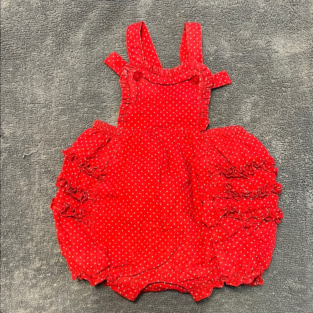 Red Polka Dot Baby Romper